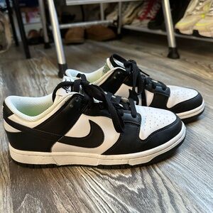 Nike women’s dunk low black and white “panda” size 7